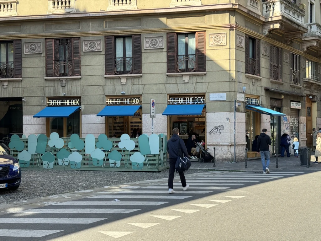 Storefront of Out-of-the-Box in Milan, Italy