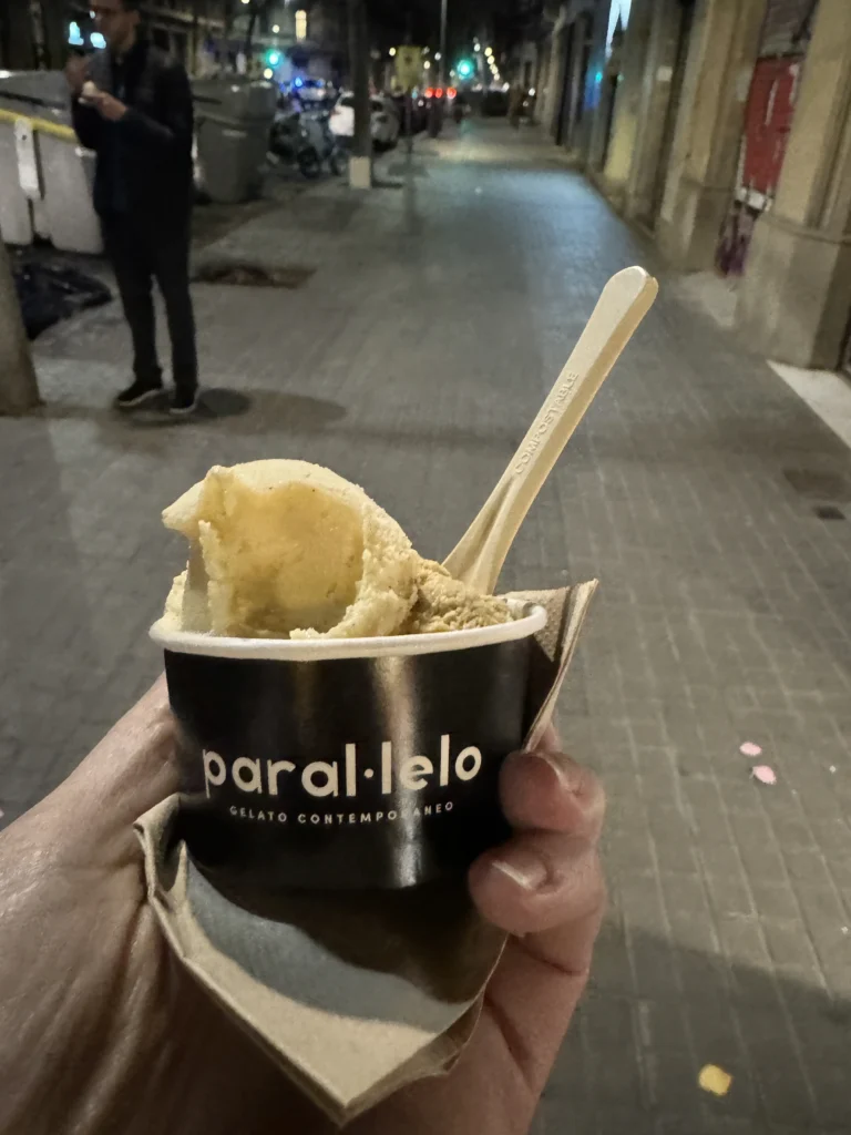 Gluten free gelato from Parallello Gelato in Barcelona