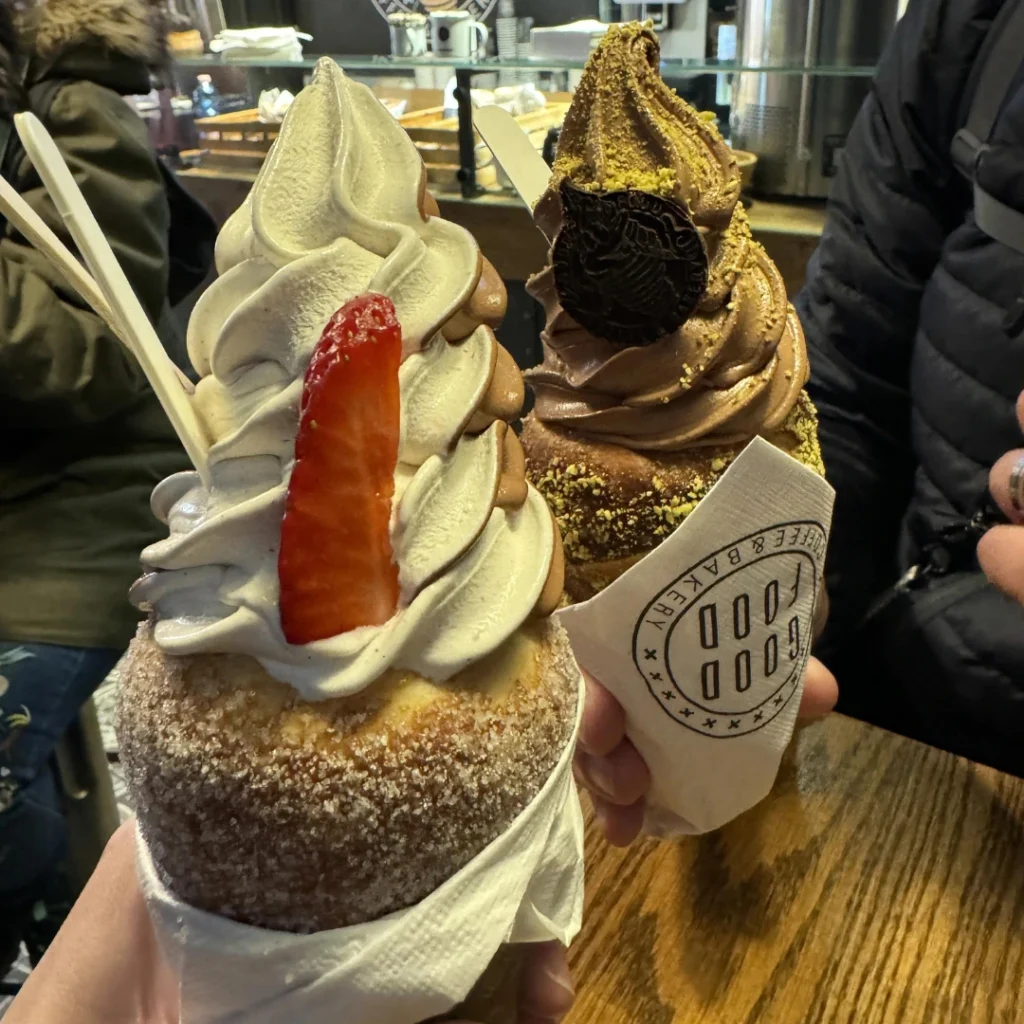 Gluten free chimney cakes in Prague