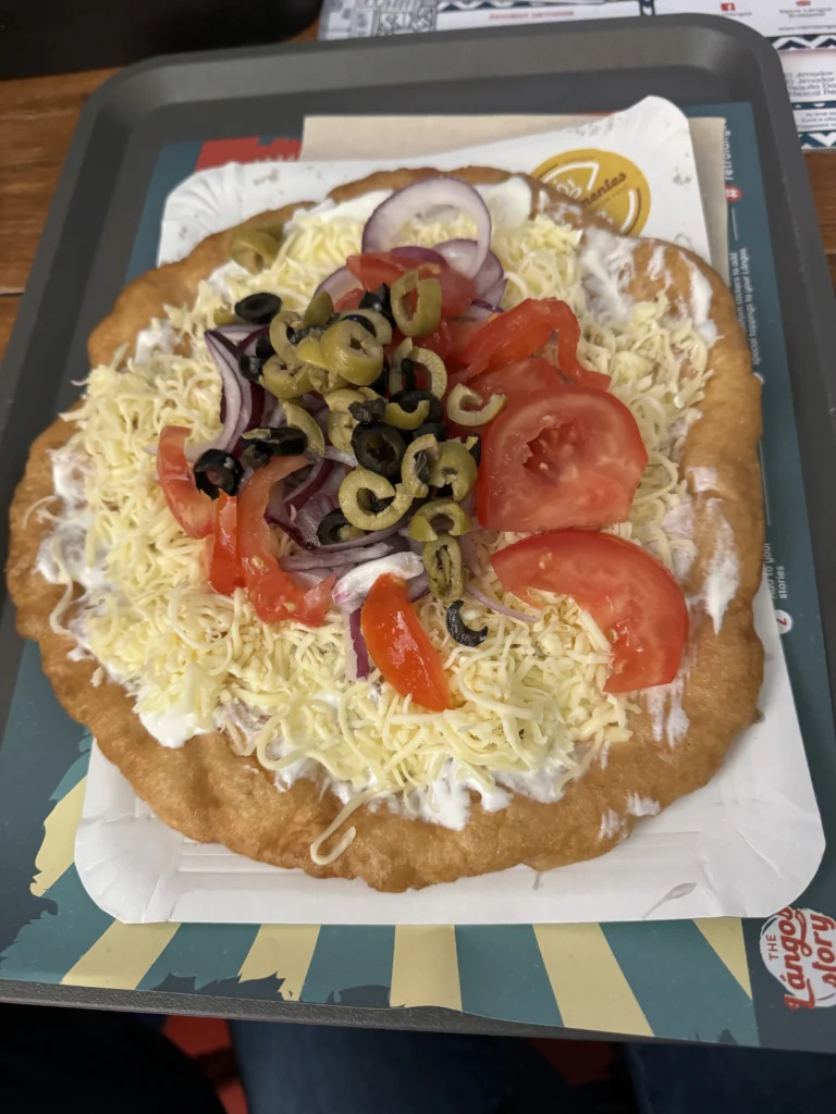 Gluten Free Langos at Retro Langos in Budapest, Hungary