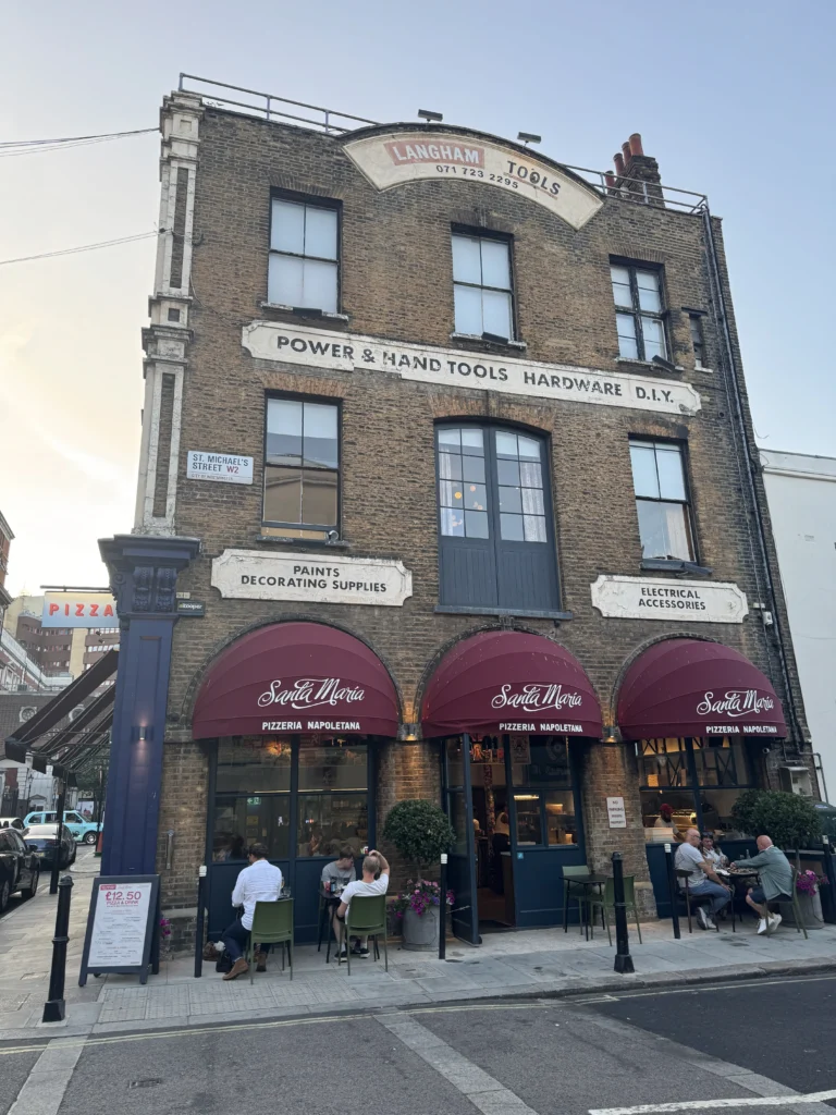 Santa Maria Pizzeria near Paddington Station in London