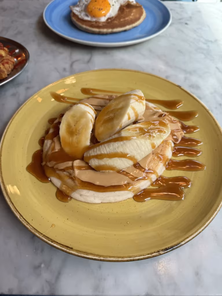 Gluten free pancakes at Stack & Still in Glasgow, Scotland
