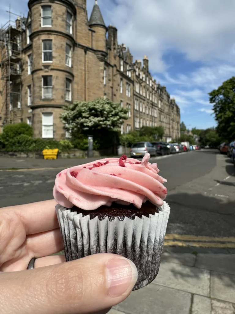 Gluten free cupcake from Sugar Daddy's Bakery in Edinburgh, Scotland