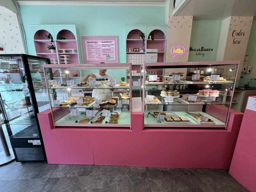 Inside of Sugar Daddy's Bakery in Edinburgh, Scotland