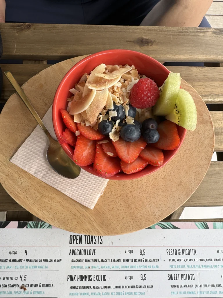 Yogurt bowl at Sugar Rabbit in Albufeira, Portugal