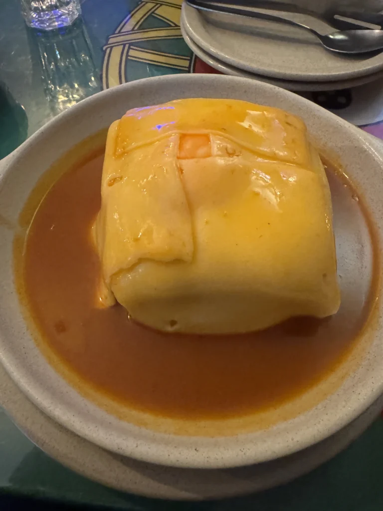 Francesinha at Tasquina do be in Porto, Portugal