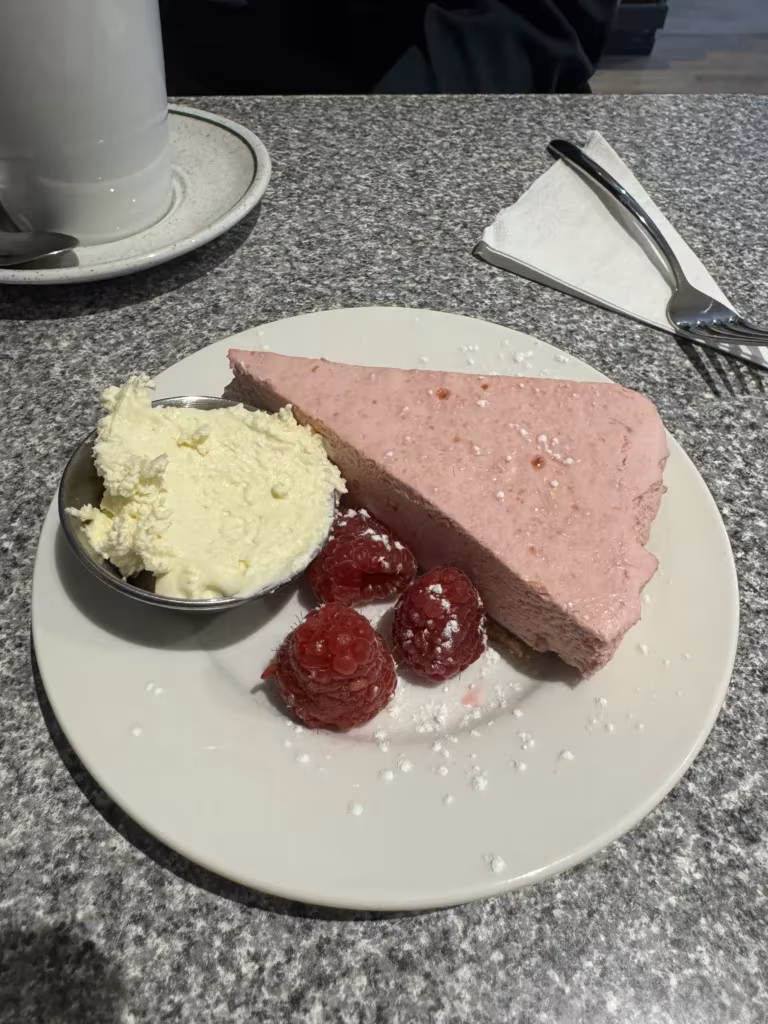 Gluten free cheesecake at The Cafe Portree in Portree, Ireland