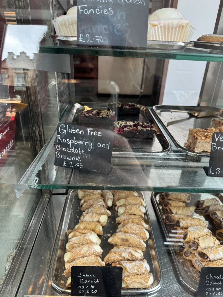 Display case at Tinderbox in Glasgow, Scotland