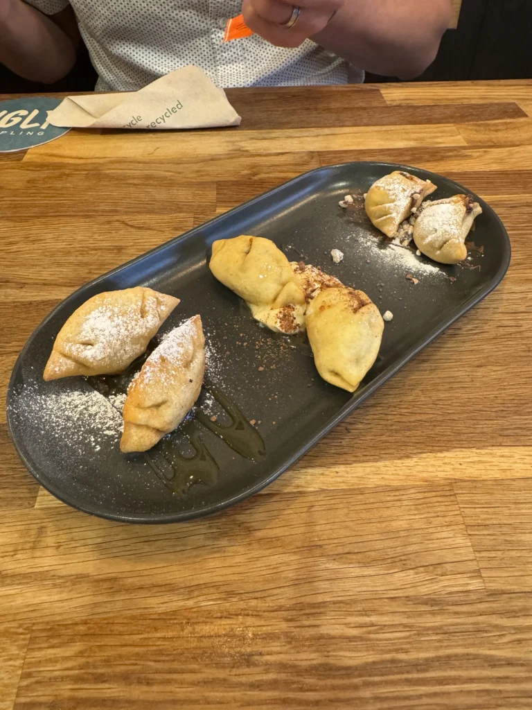 Ugly Dumpling London gluten free dessert dumplings.