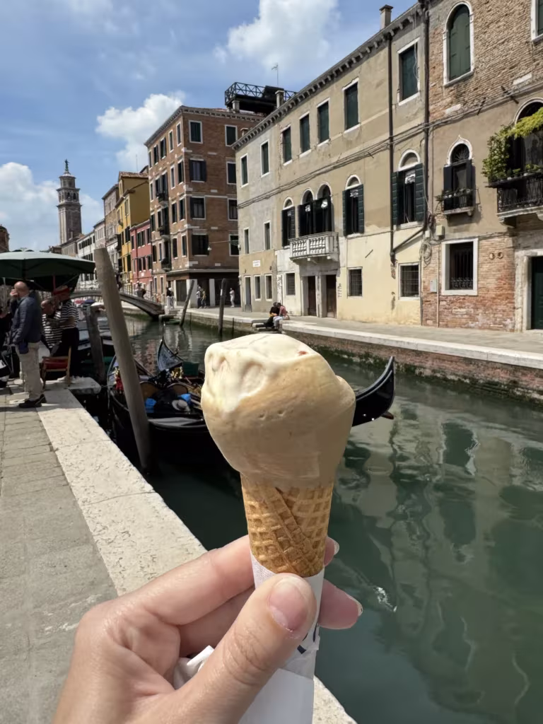 Gluten free gelato from Grom in Venice, Italy