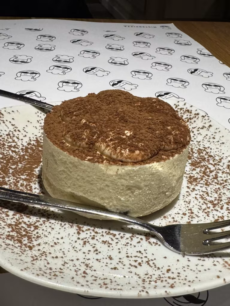 Gluten free tiramisu at Mister Pizza in Venice, Italy