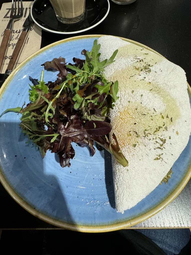 Tapioca crepe at Zenith in Lisbon, Portugal