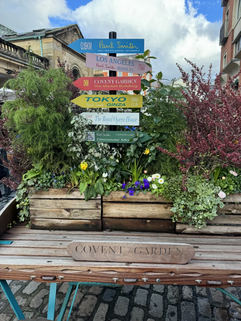 Sign at Covent Garden in London, England