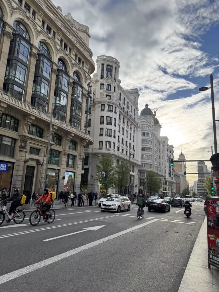 Gran Via in Madrid, Spain