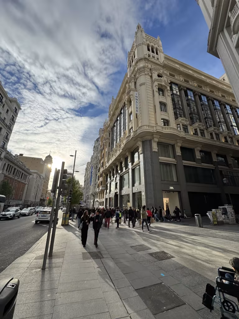 Gran Via in Madrid, Spain