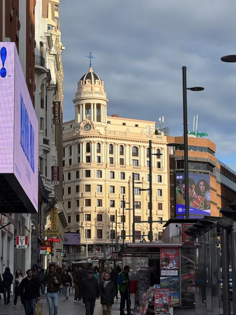 Gran Via in Madrid, Spain