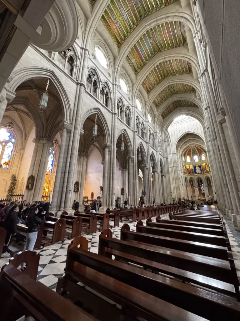 Inside of Catedral de la Almudena in Madrid, Spain