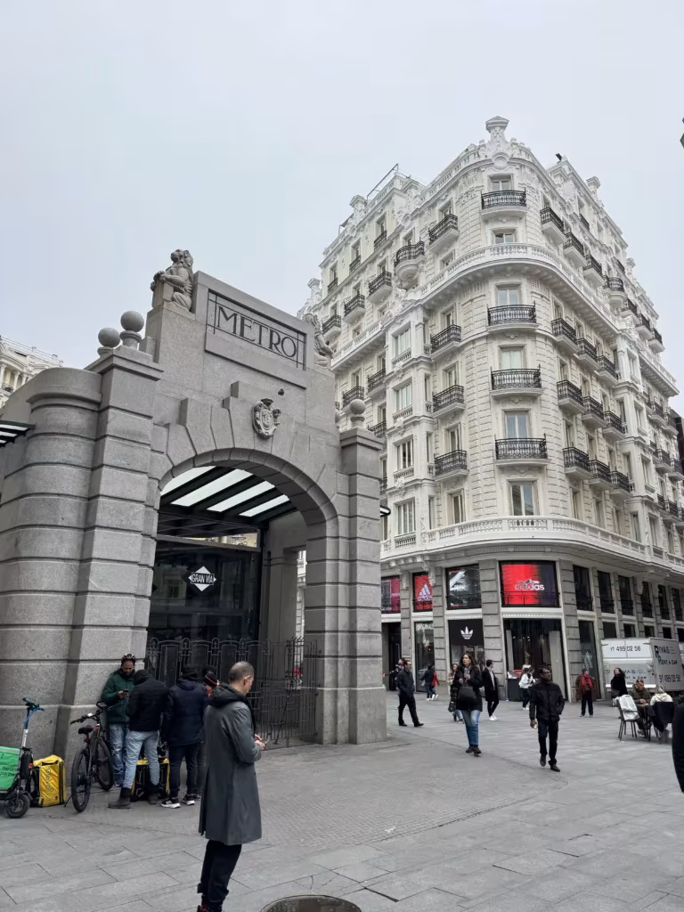 Gran Via metro station in Madrid, Spain