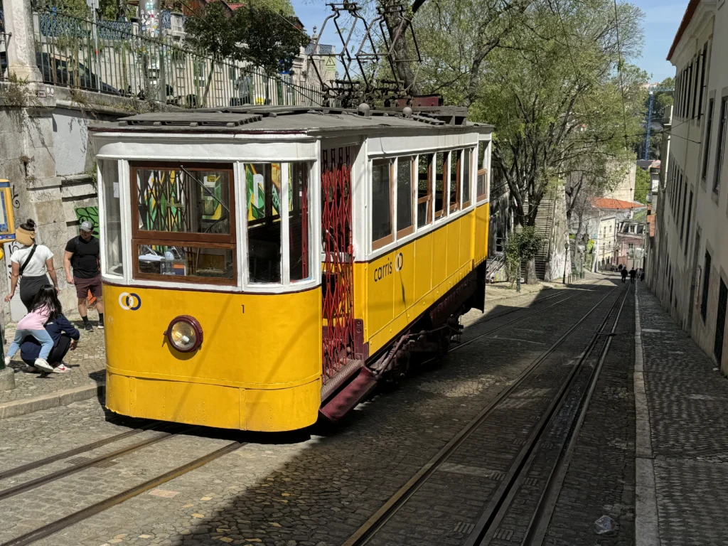 Gloria Funicular in Lisbon, Portugal