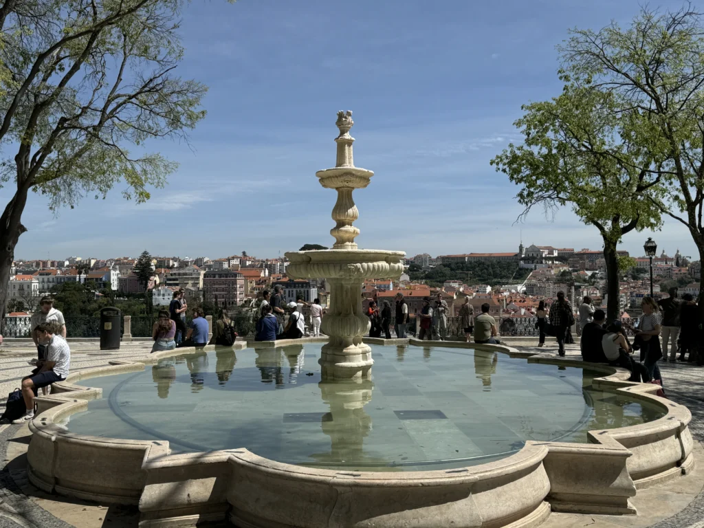 Miradouro de Sao Pedro de Alcantara in Lisbon, Portugal