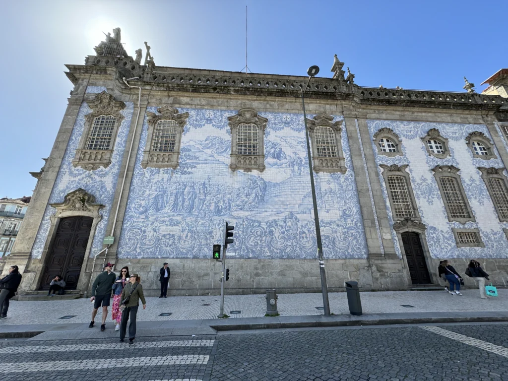 Tiled side of Igreja do Carmo in Porto, Portugal