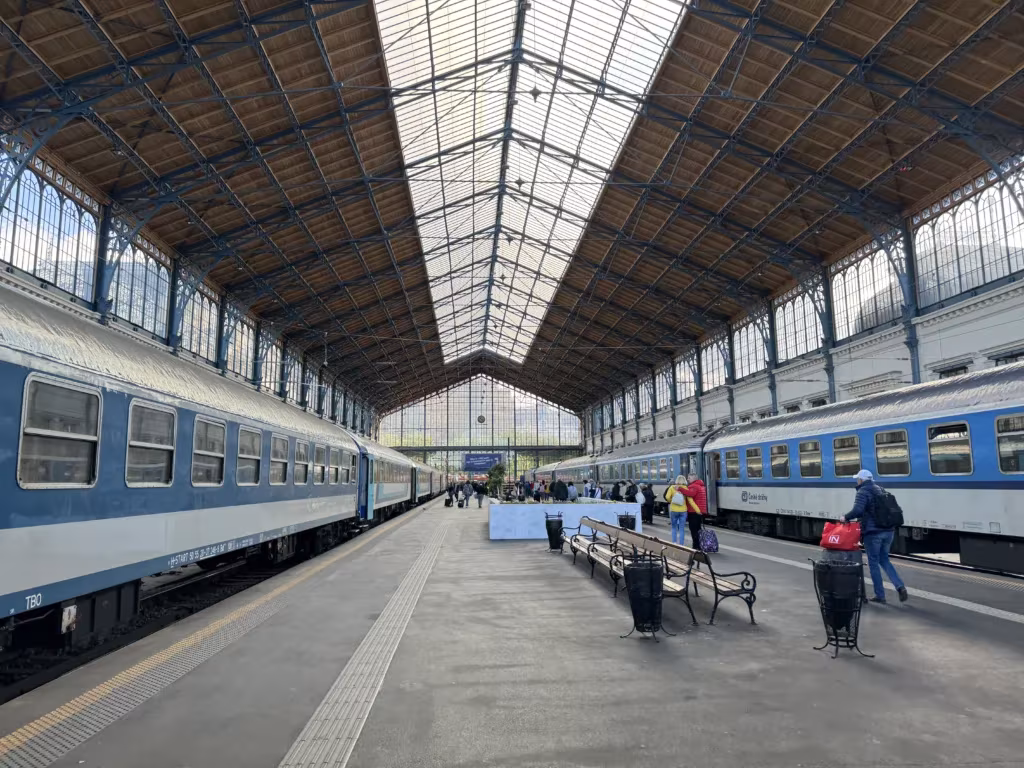 Nyugati Train Station in Budapest, Hungary