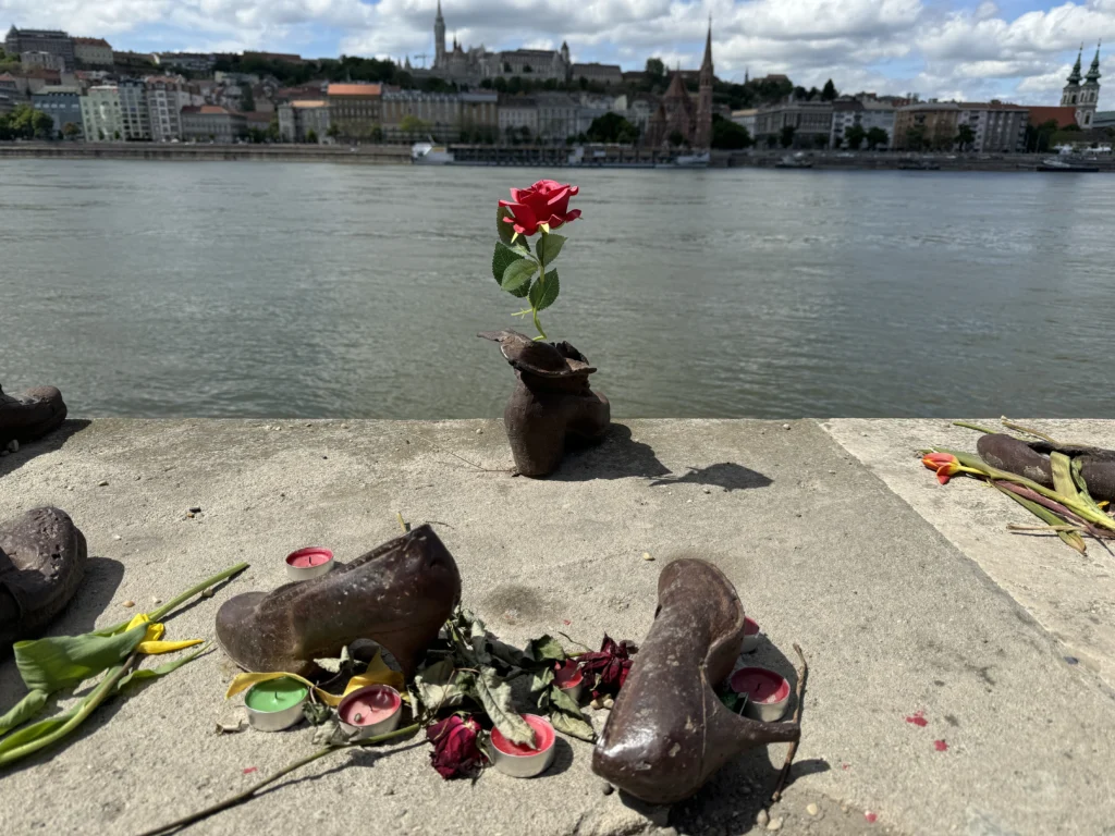 Shoes on the Danube monument in Budapest, Hungary