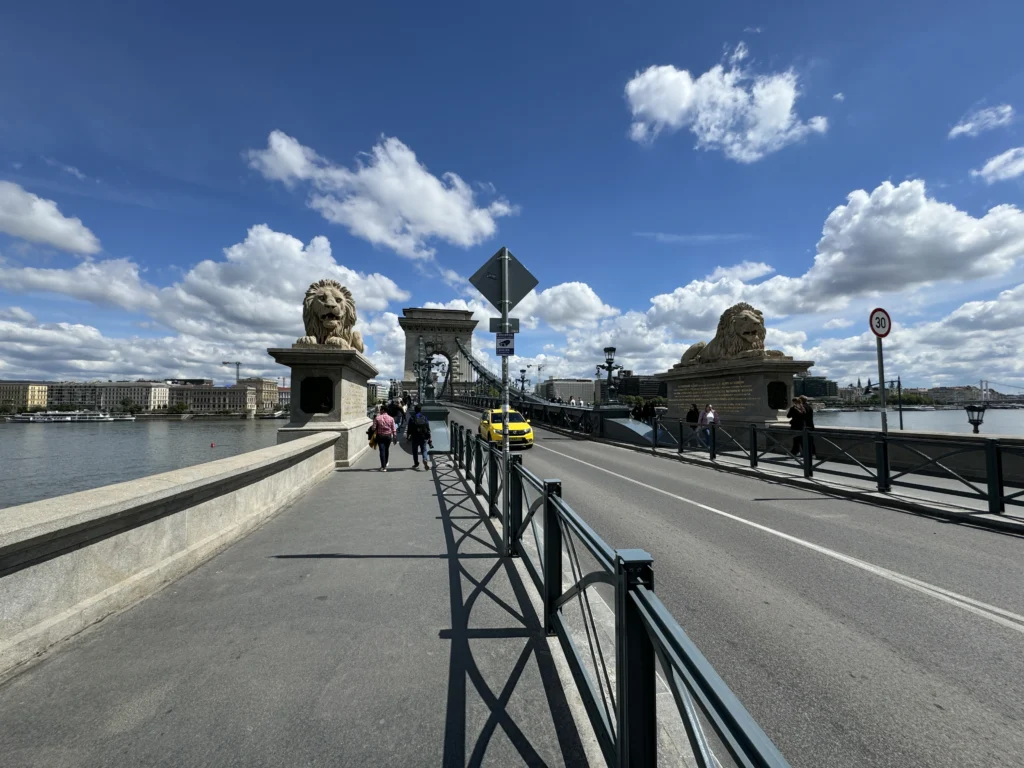 Szechenyi Chain Bridge in Budapest, Hungary