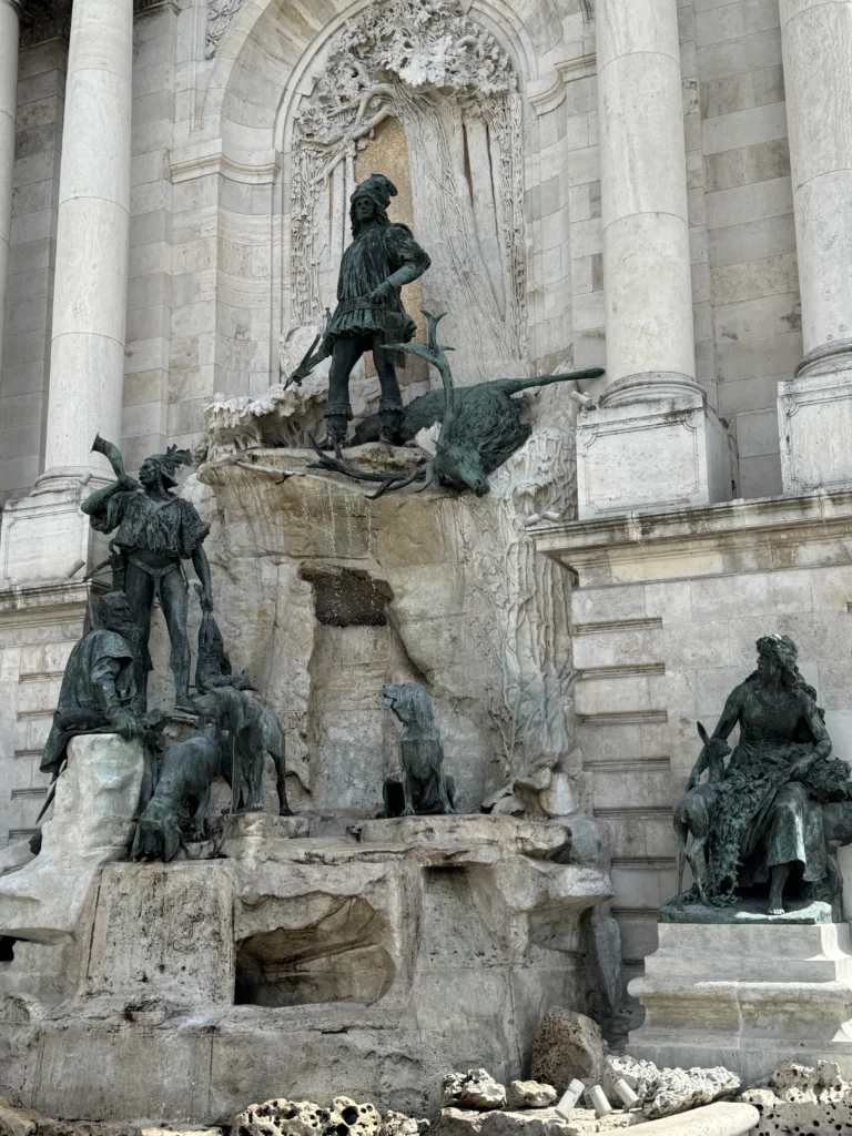 Statues at Buda Castle in Budapest, Hungary