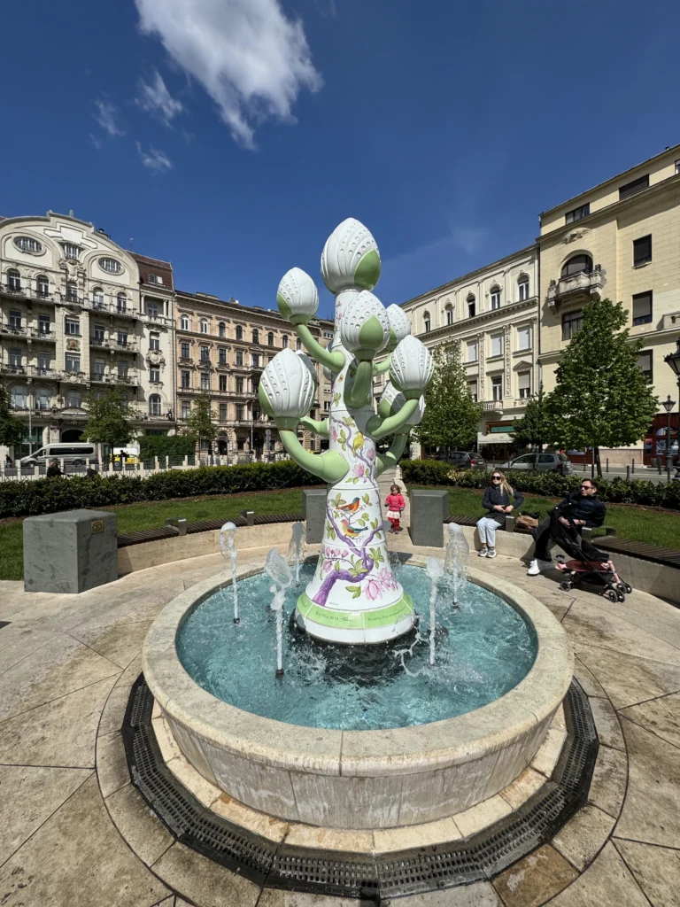 Herend Tree of Life fountain in Budapest, Hungary