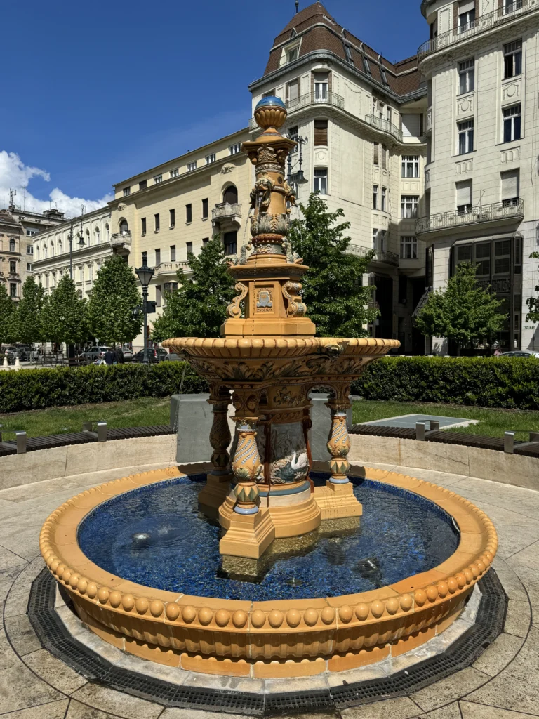 Zsolnay Ornamental Fountain in Budapest, Hungary