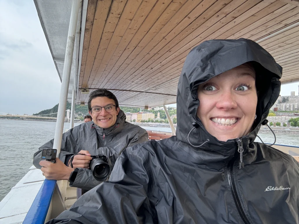 Aboard a Danube River cruise in Budapest, Hungary