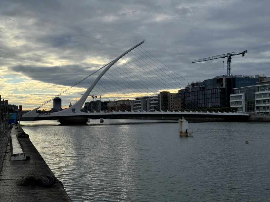 Samuel Beckett Bridge on the River Liffey in Dublin, Ireland