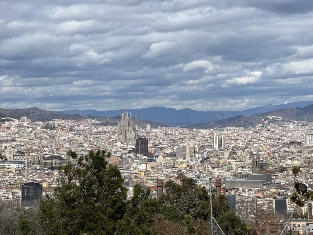 View from Montjuic in Barcelona, Spain