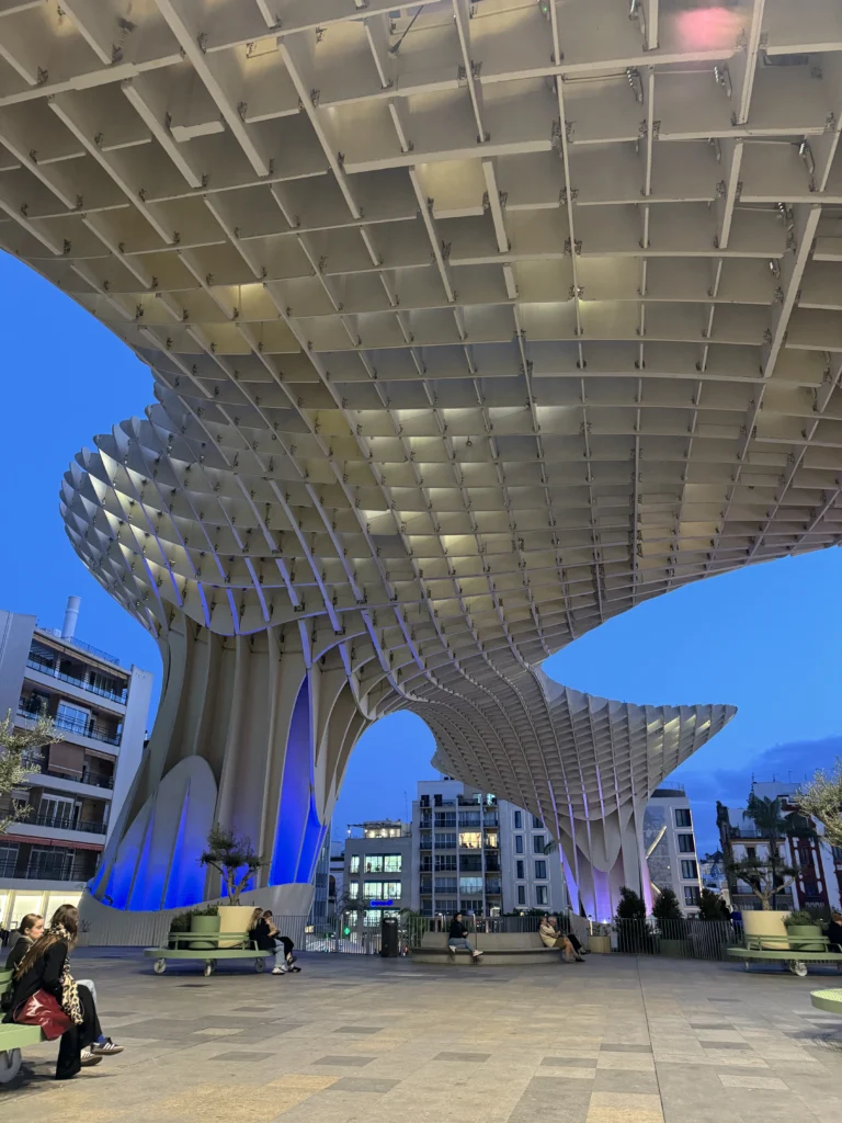 Setas de Sevilla at night