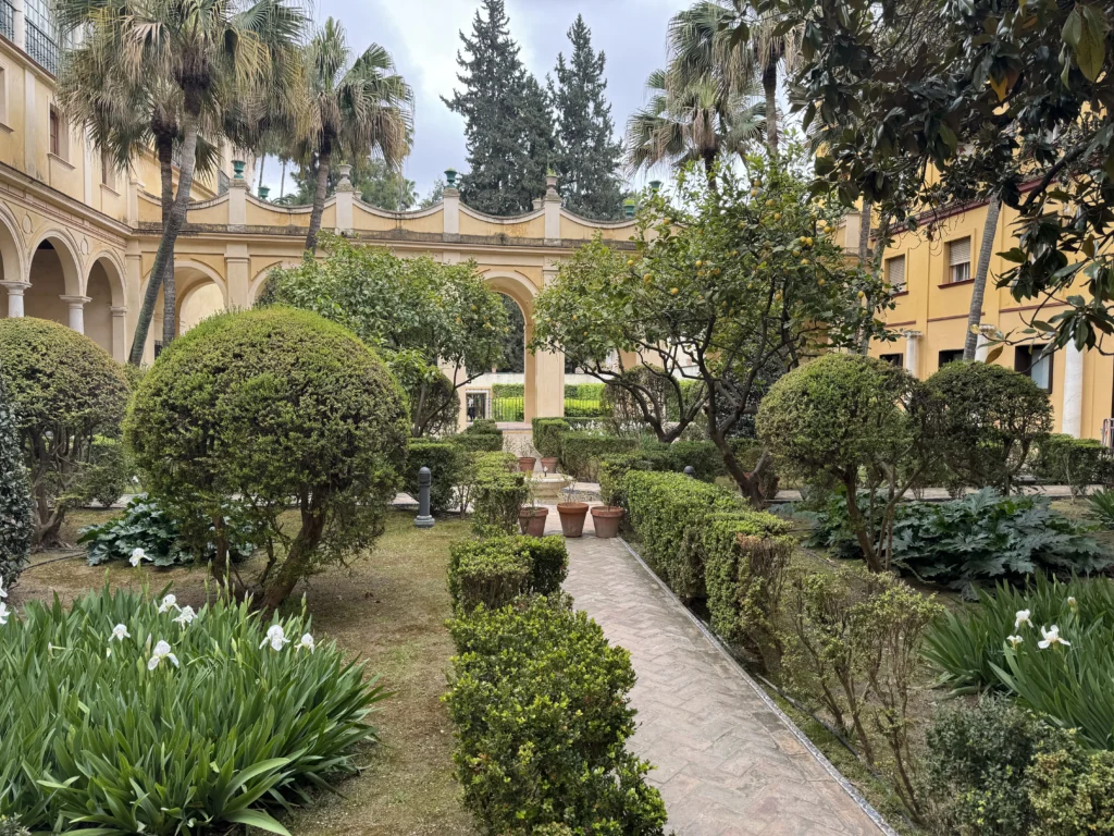 Courtyard at the Real Alcazar in Seville, Spain