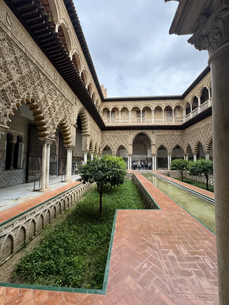 Courtyard at the Real Alcazar in Seville, Spain