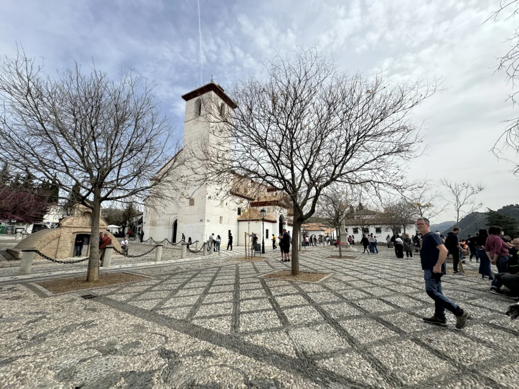 Plaza at Mirador San Nicolas in Granada, Spain