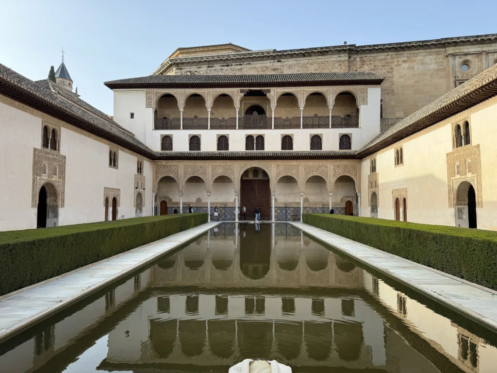 Courtyard in Nasrid Palaces at the Alhambra in Granada