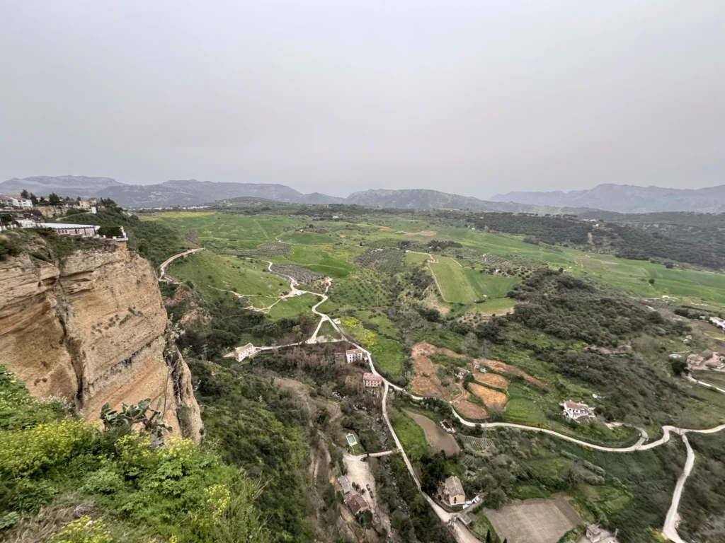 View of Tagus Gorge from Paseo de los Ingleses in Ronda, Spain