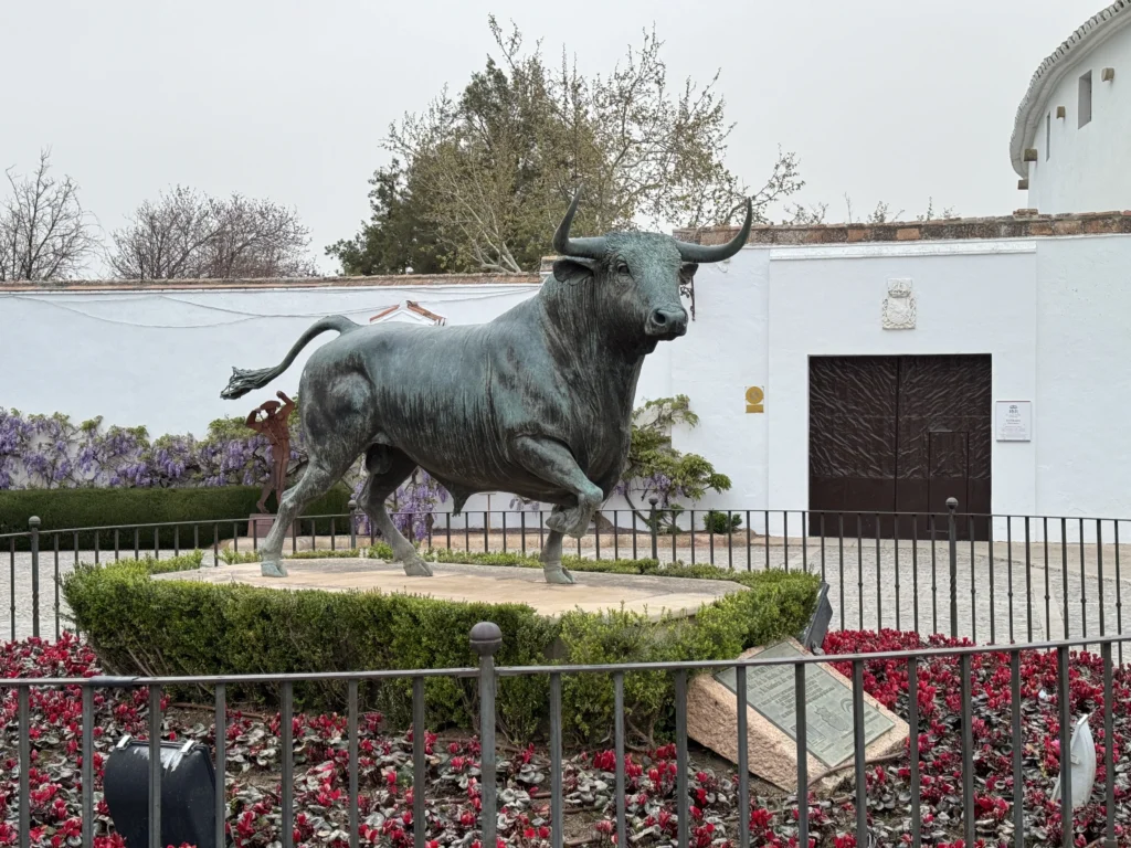 Outside the bullring in Ronda, Spain