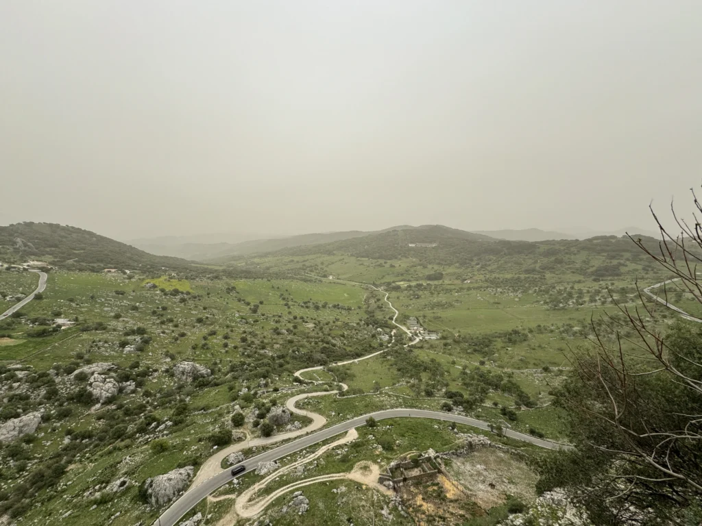 Scenery driving between Ronda and Cadiz, Spain