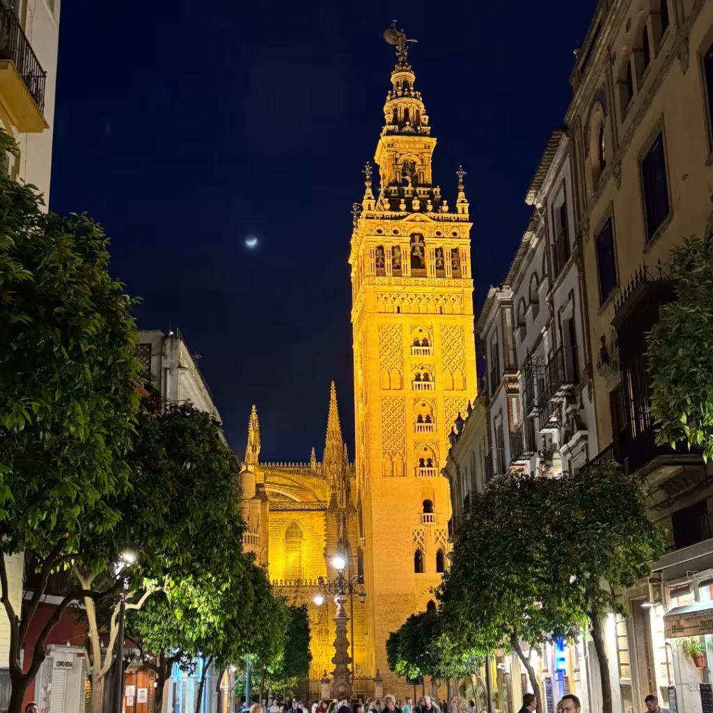 Seville, Spain at night