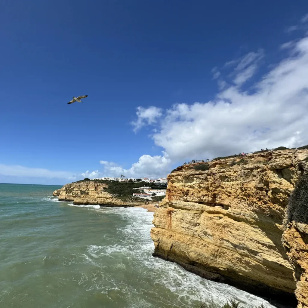 Cliffs near Benagil Caves in the Algarve, Portugal