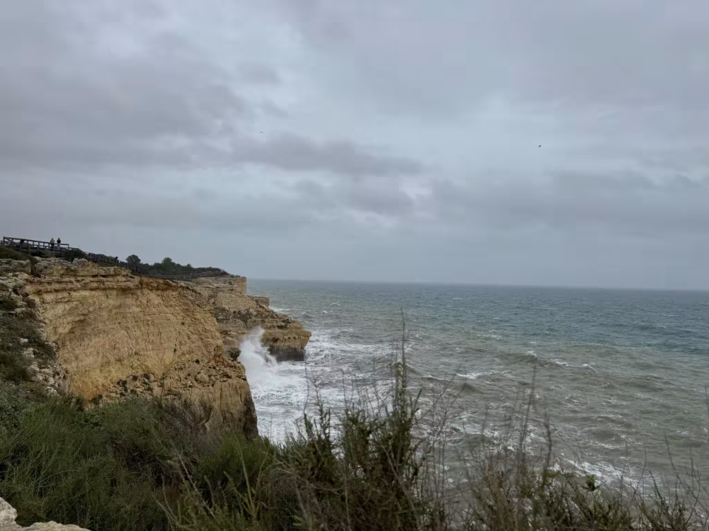 View from the Carvoeiro boardwalk in Portugal