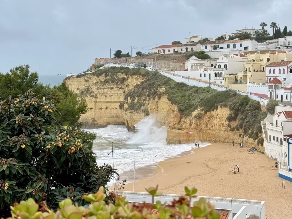View of the beach in Carvoeiro, Portugal