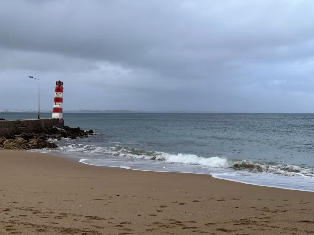 Beach in city center of Lagos, Portugal