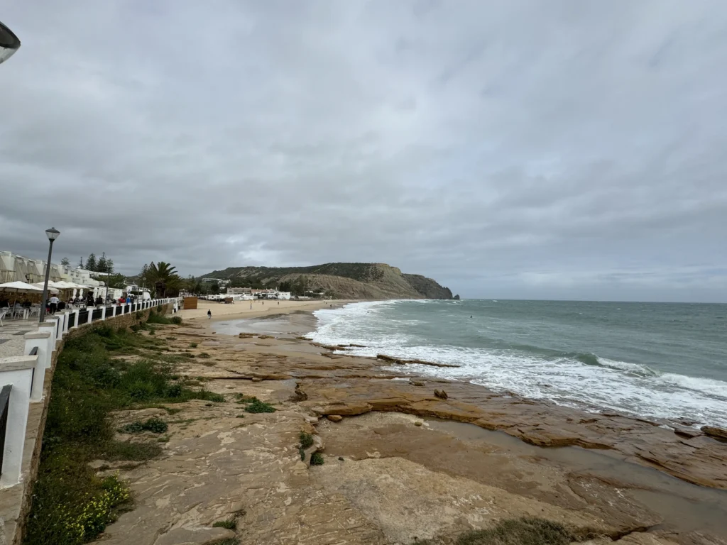 View towards Praia da Luz in Portugal