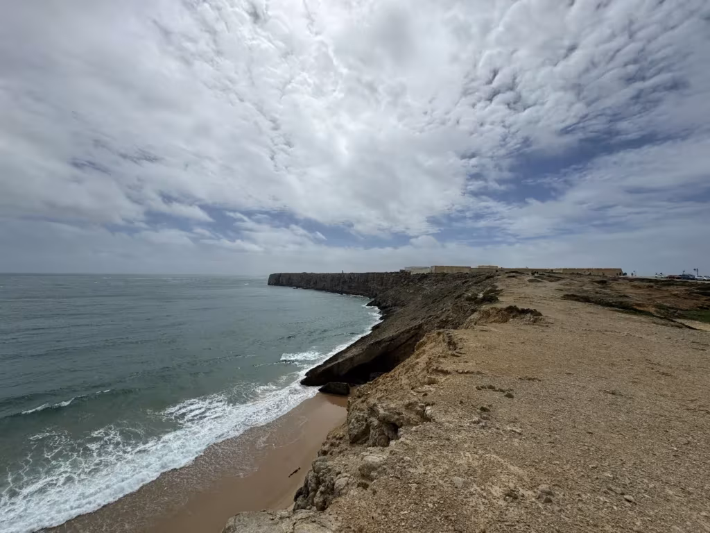Outside Sagres Fortress in the Algarve, Portugal
