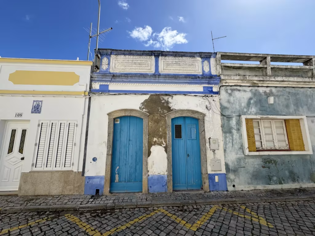 Colourful buildings of Santa Luzia, Portugal